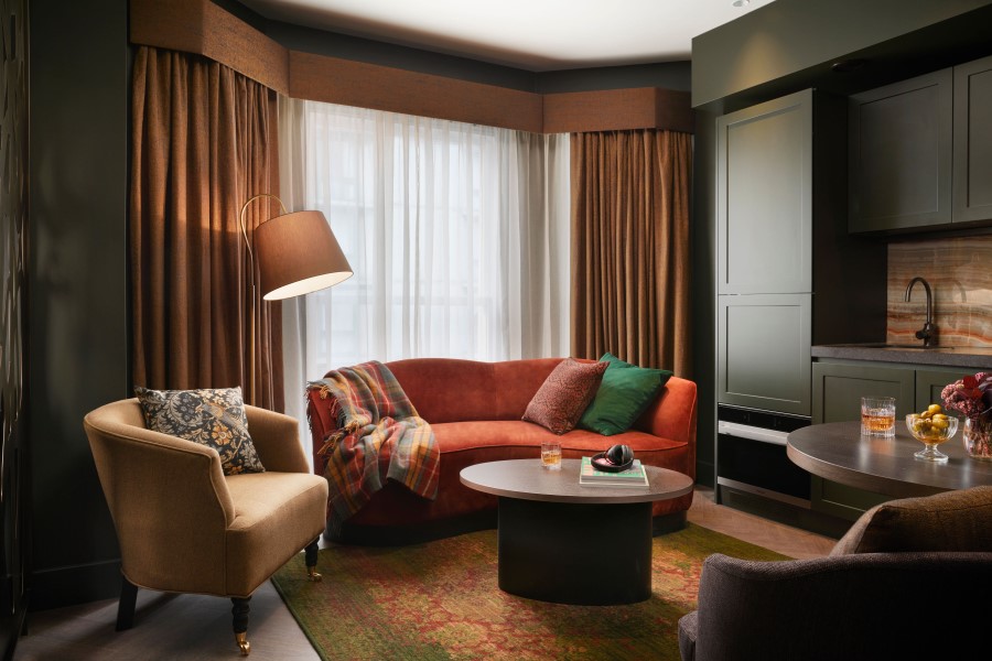 The Other House Club Flat Green Room Living Room
