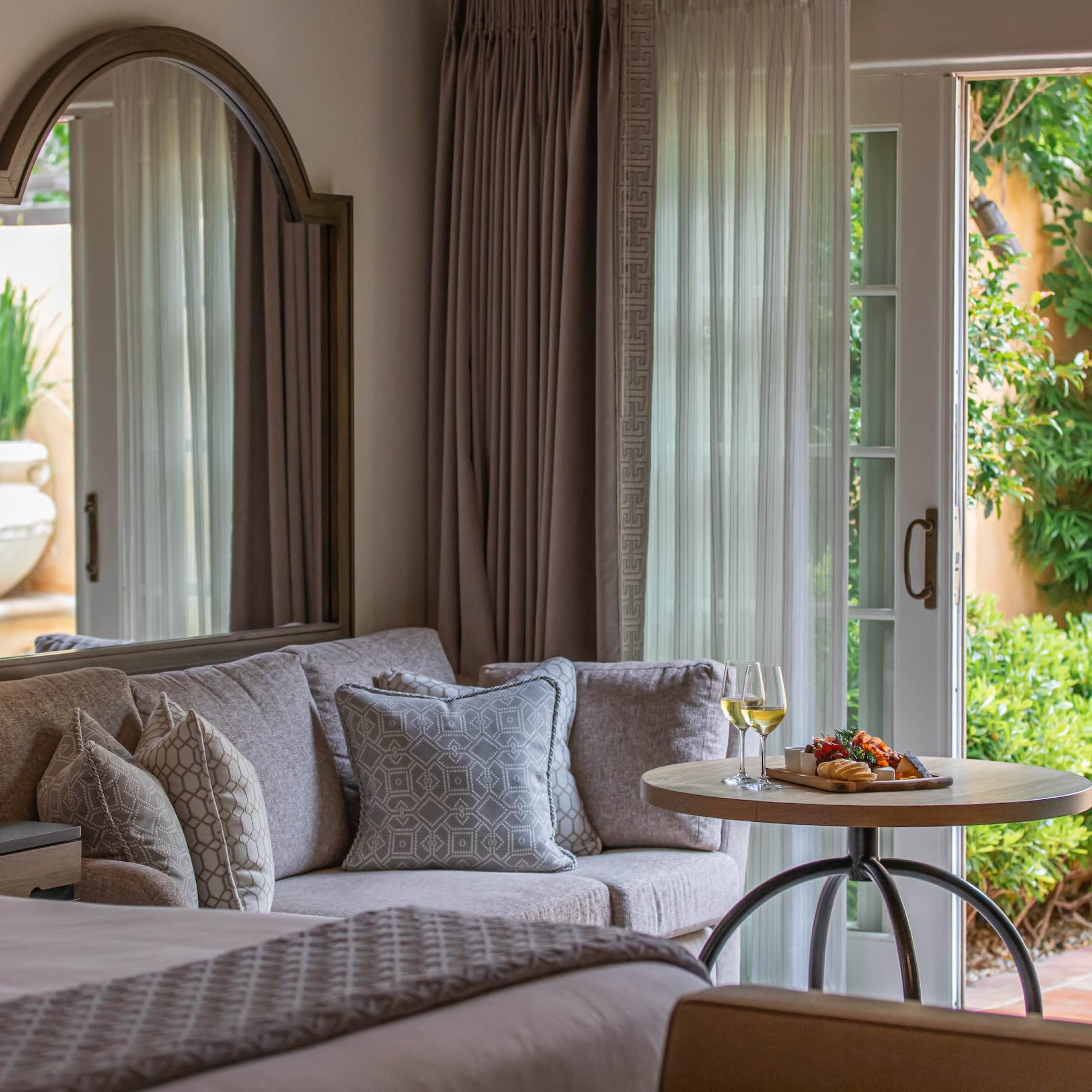 Casa Palmero guest rooms are spacious, and ideal for gathering. Photo by Taylor Mahon/Casa Palmero
