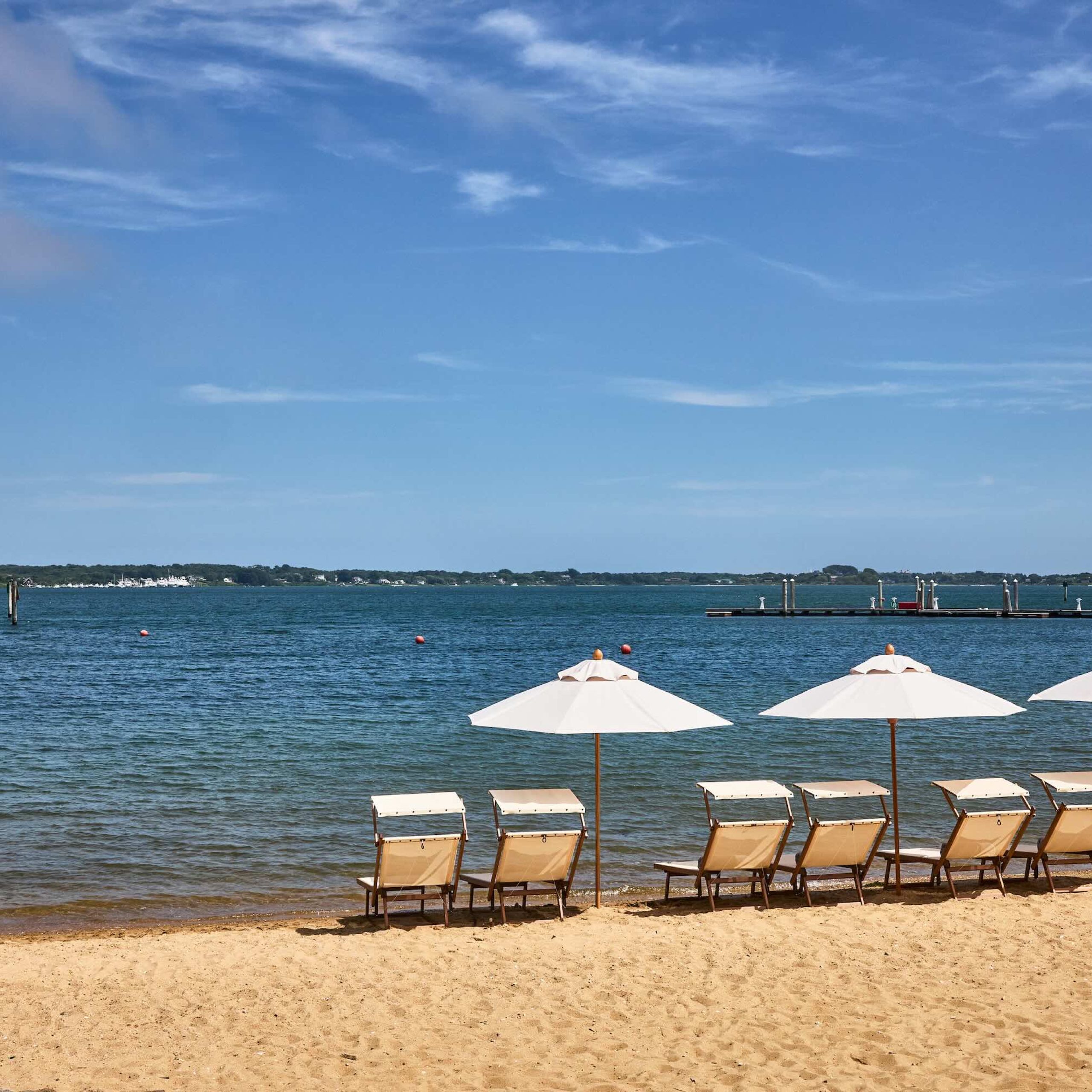 The small beach is a family favorite