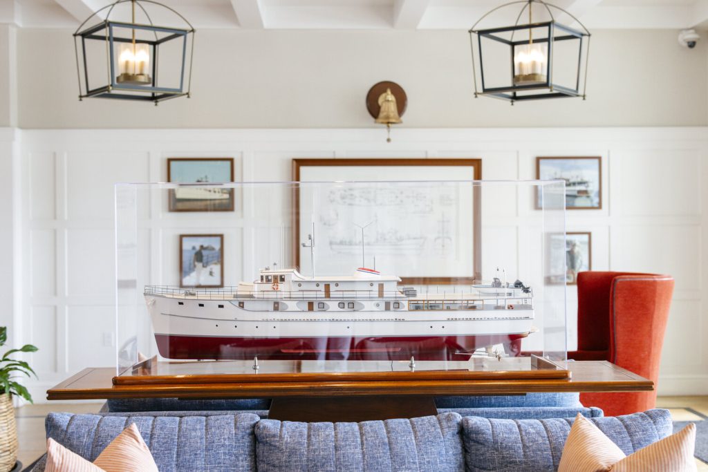 John Wayne's Yacht Replica Model in Lobby